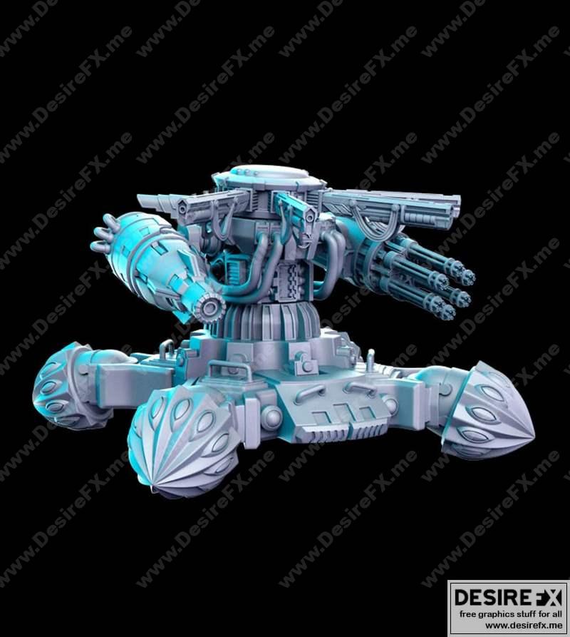 Mk. XII移动炮塔（赛博枪平台）3D打印模型|Mk. XII Mobile Gun Turret (Cybernetic Gun-Plattform) – 3D Print Model