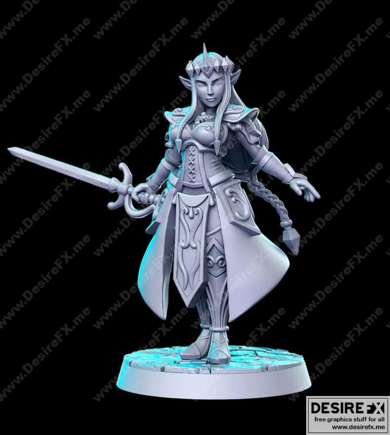 精灵公主扎莉德拉——3D打印模型|Zalidra (Elven Princess) – 3D Print Model