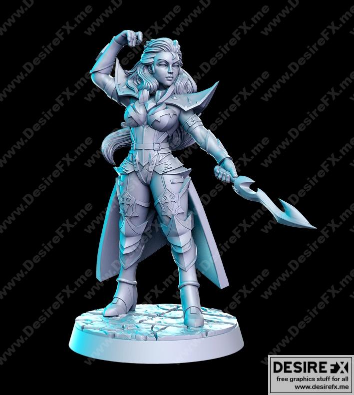 Shariza（女法师刺客）3D打印模型|Shariza (Female Mage-Assassin) – 3D Print Model