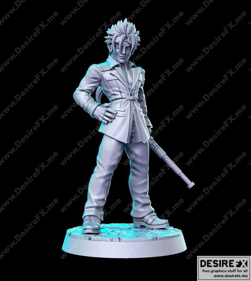 可伸缩权杖战士 Terry 3D打印模型|Terry (Extendable Baton Fighter) – 3D Print Model