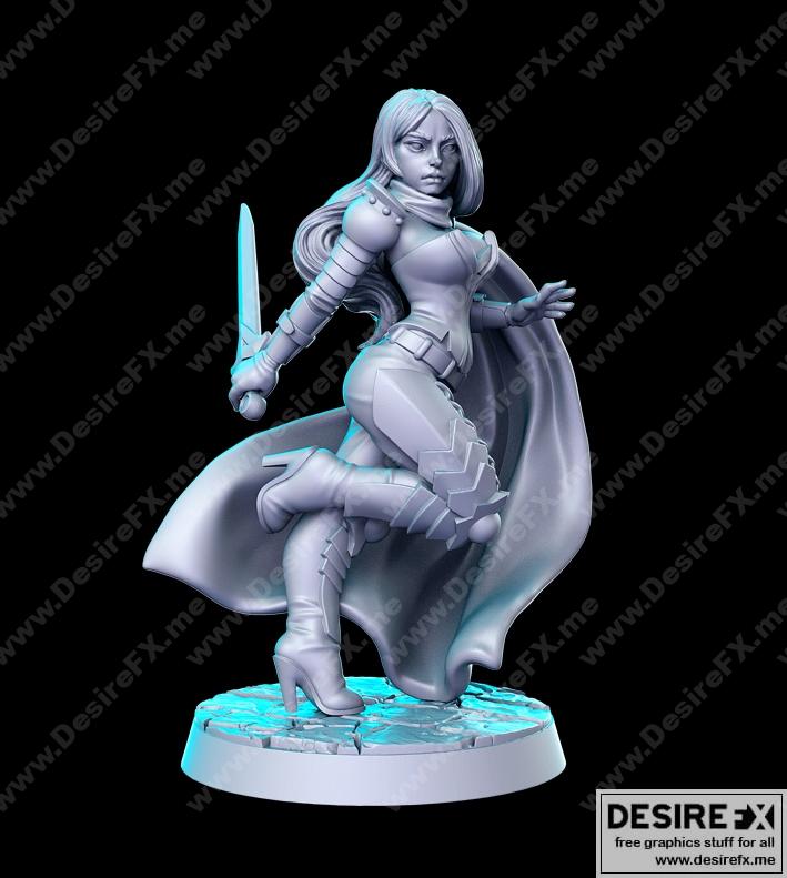 德尔丽·速影（女刺客）3D打印模型|Delia The Swift (Female Assassin) – 3D Print Model