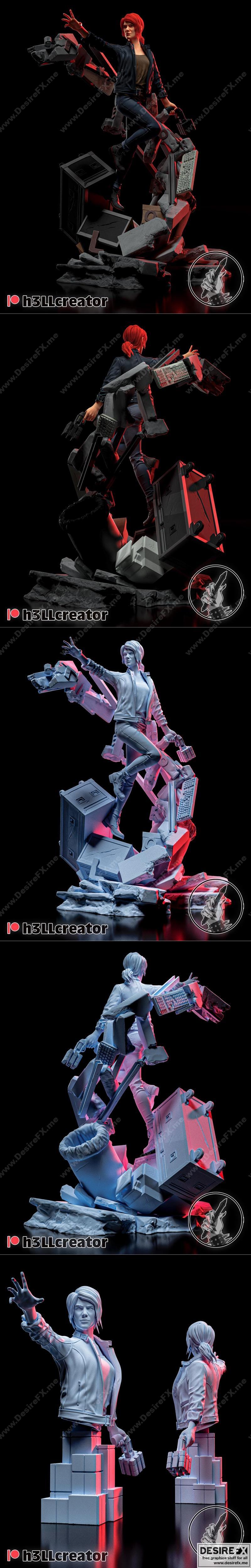 H3LL创作者 - 班斯特 - 3D打印模型|h3LL Creator – Jesse Faden and Bust – 3D Print Model STL