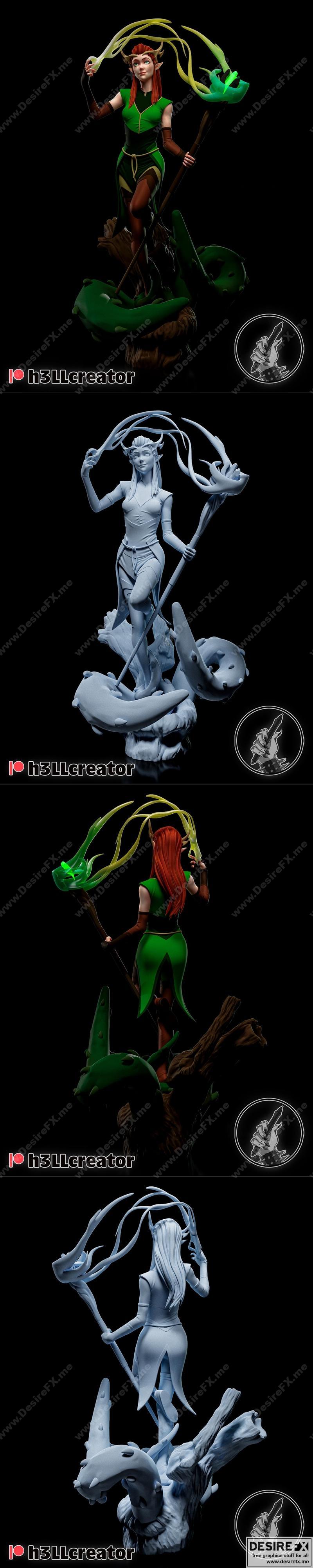 H3LL创作者——凯勒斯与布斯特3D打印模型|h3LL Creator – Keyleth and Bust – 3D Print Model STL
