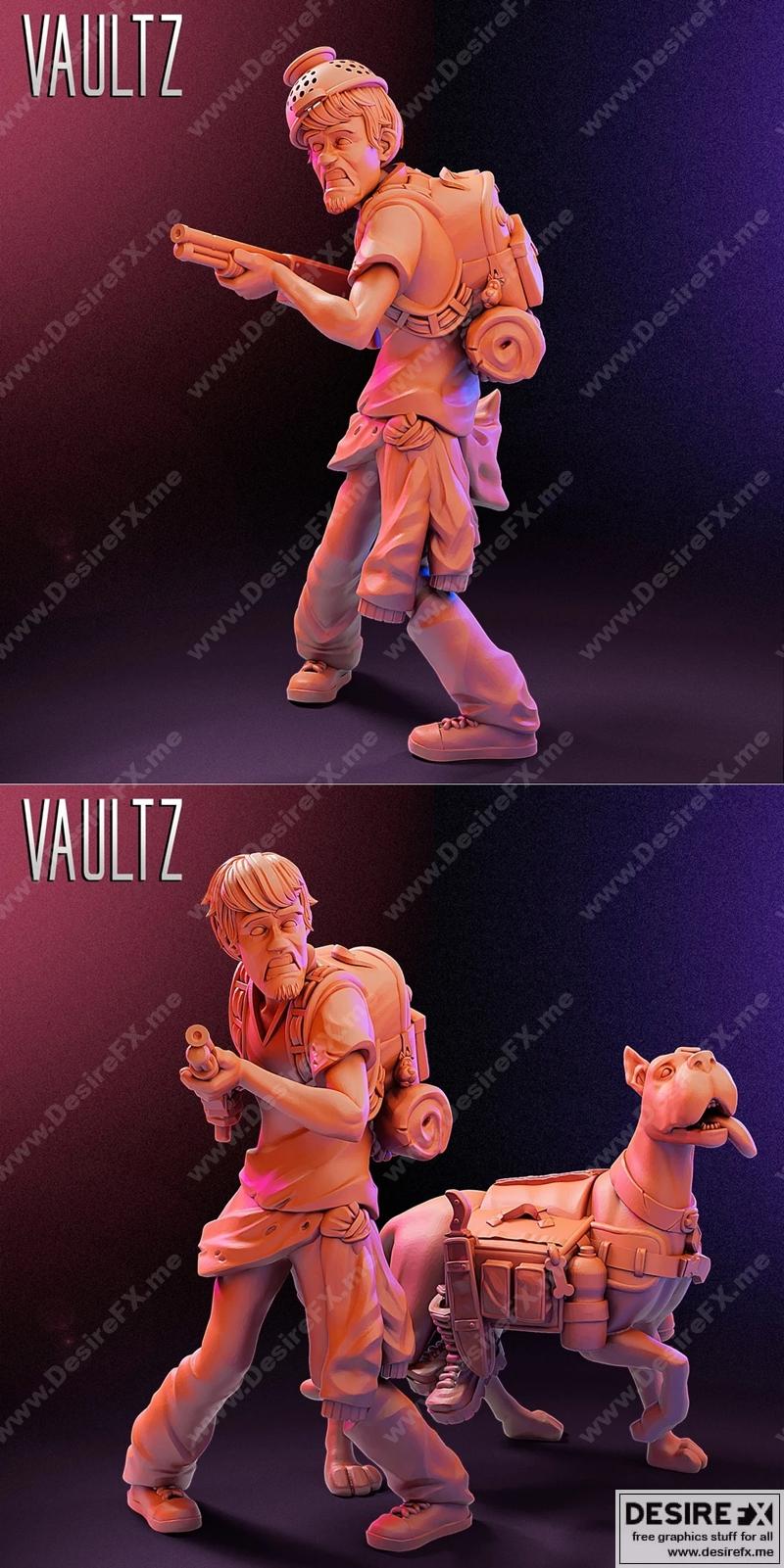 Vaultz迷你模型-苏斯丁家族生存套装-3D打印模型|Vaultz Miniatures – Scooby Gang – Survivor Pack – 3D Print Model STL