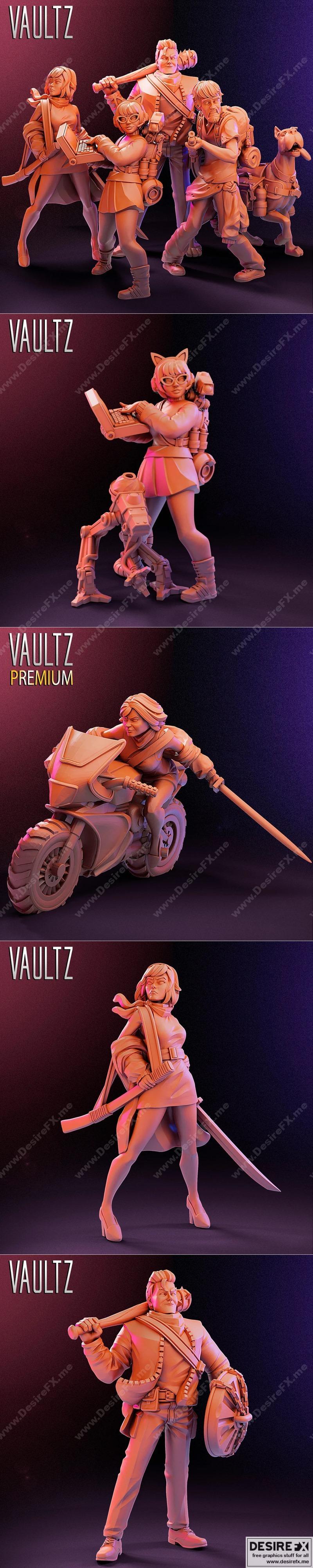 Vaultz迷你模型-苏斯丁家族生存套装-3D打印模型|Vaultz Miniatures – Scooby Gang – Survivor Pack – 3D Print Model STL