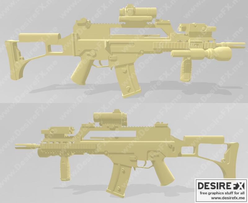 G36 KVA - 3D打印模型：动漫角色造型设计|G36 KVA – 3D Print Model