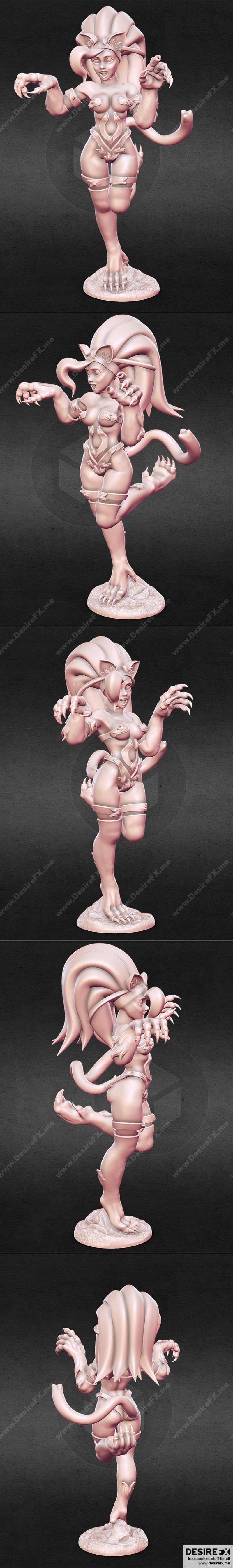 Felicia 黑暗猎手 3D打印模型|Felicia Darkstalkers – 3D Print Model STL