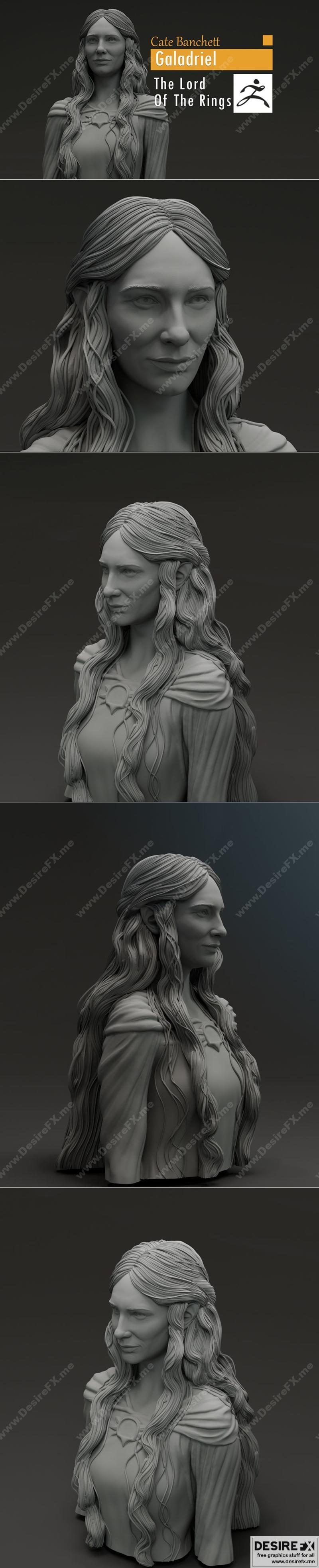 凯特·布莱肖——加拉德瑞尔——《指环王》——3D打印模型|Cate Blanchet – Galadriel – The Lord Of The RIngs – 3D Print Model STL