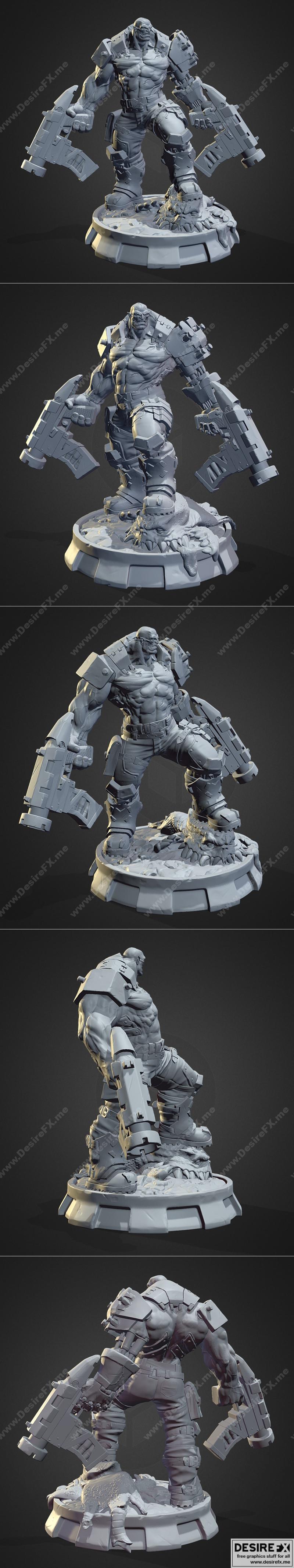 奥克赛博格 3D打印模型|Orc Cyborg – 3D Print Model STL