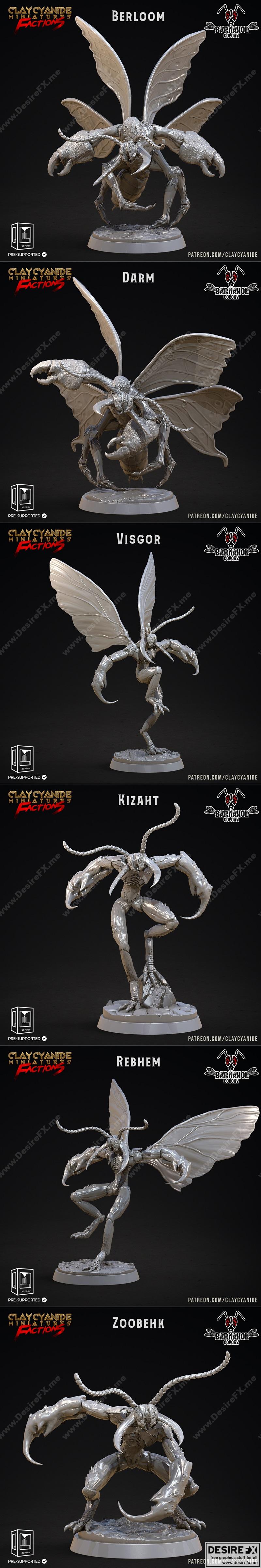 巴纳科尔殖民地3D打印迷你模型|Clay Cyanide Miniatures – Colony of Barnakol – 3D Print Model STL