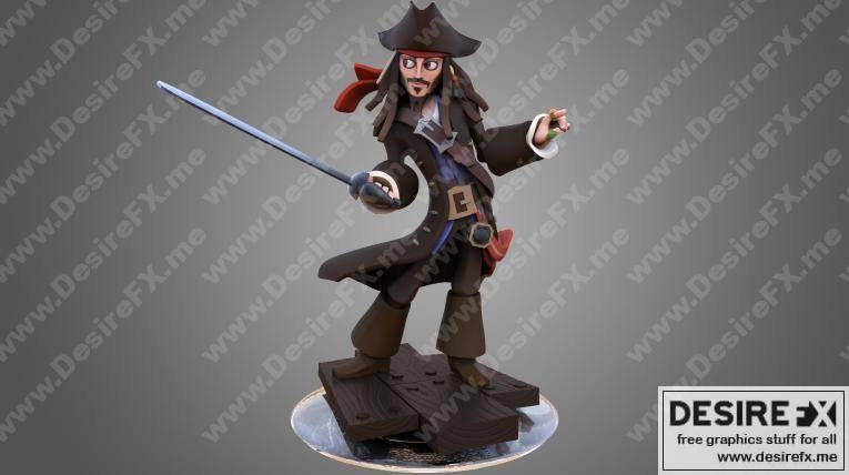 杰克·斯派罗 3D打印模型|Jack Sparrow – 3D Print Model STL