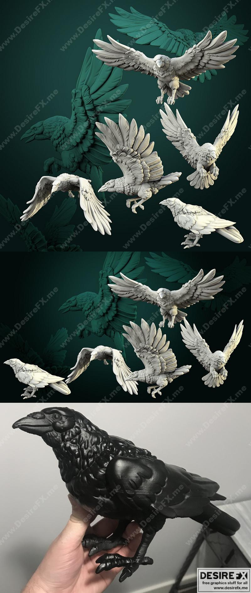 白狼酒馆——乌鸦——3D打印模型|White Werewolf Tavern – Crows – 3D Print Model