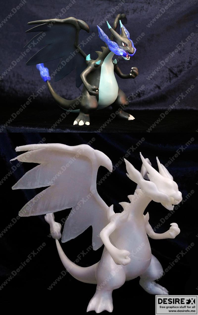 Mega Charizard 3D打印模型|Mega Charizard Pokemon – 3D Print Model