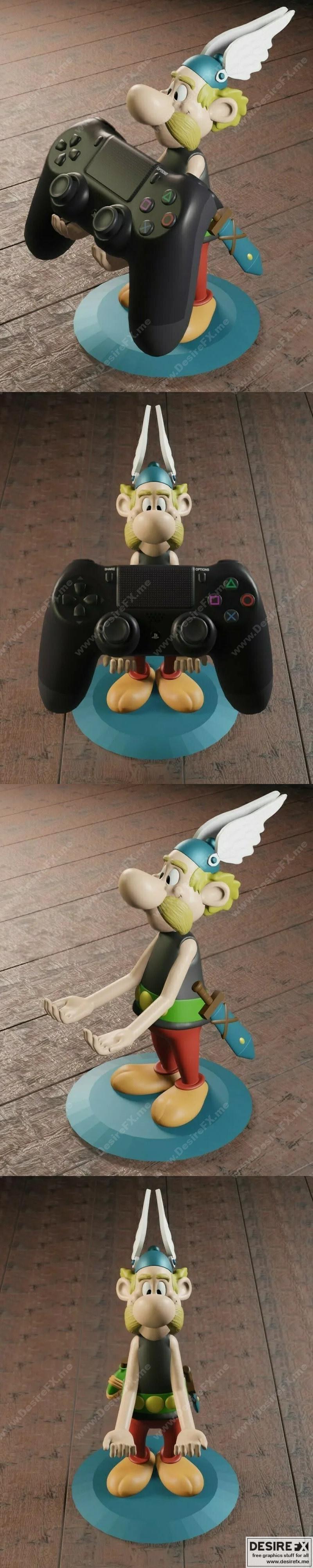 阿斯特里克斯游戏手柄支架 3D打印模型|Asterix – Gamepad Holder – 3D Print Model