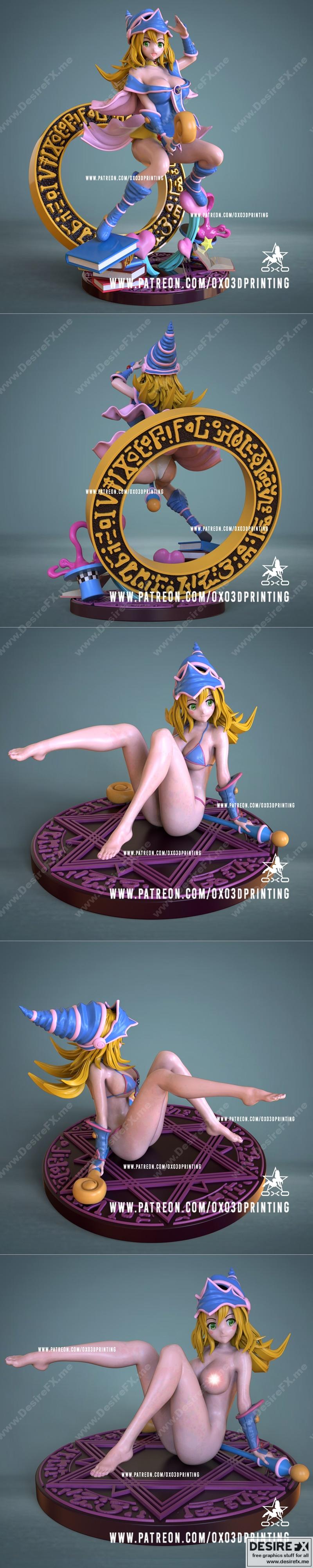 《游戏王：暗魔导girl 3D打印模型》|Dark Magician Girl – Yu-Gi-Oh – 3D Print Model STL