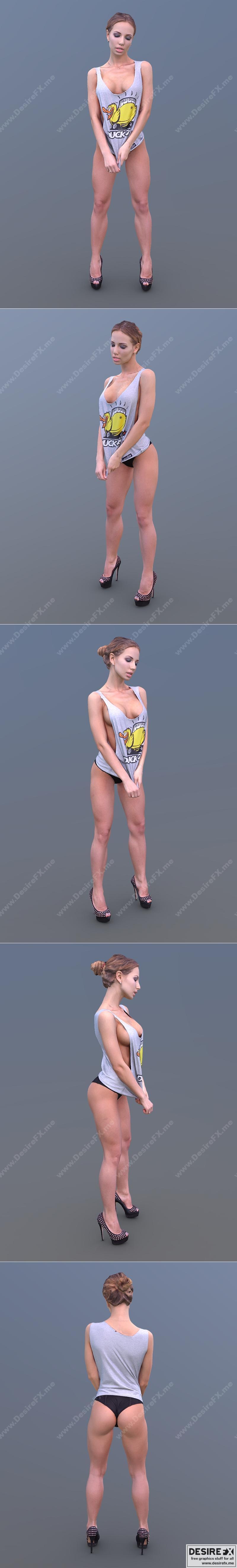 3D打印模型：动漫角色姿态参考|Woman Posing – 3D Print Model STL