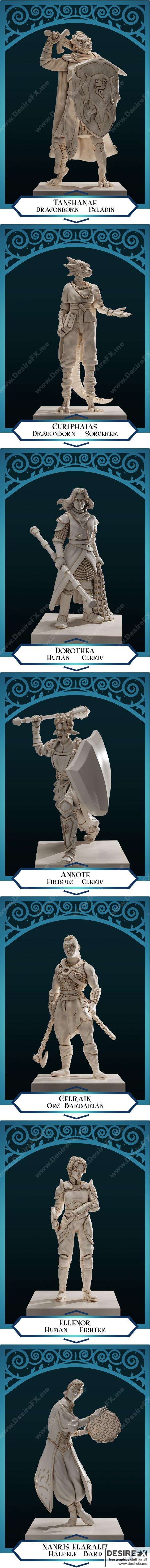 DnD女性角色3D打印模型|DnD is a Woman – 3D Print Model STL