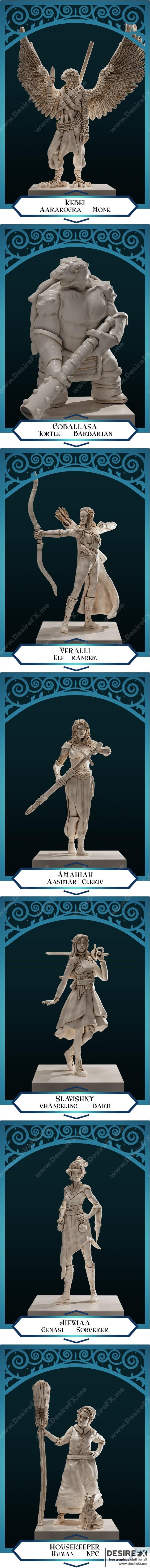 DnD女性角色3D打印模型|DnD is a Woman – 3D Print Model STL