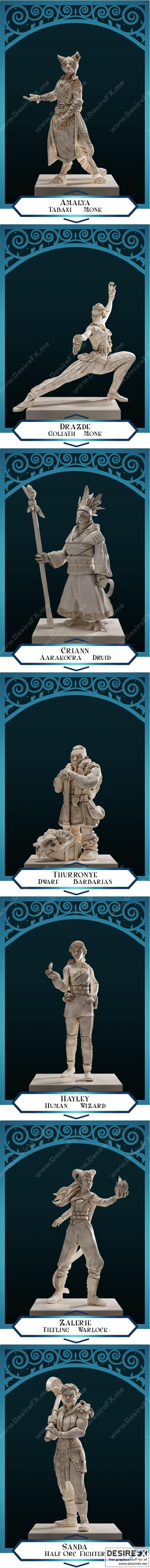 DnD女性角色3D打印模型|DnD is a Woman – 3D Print Model STL