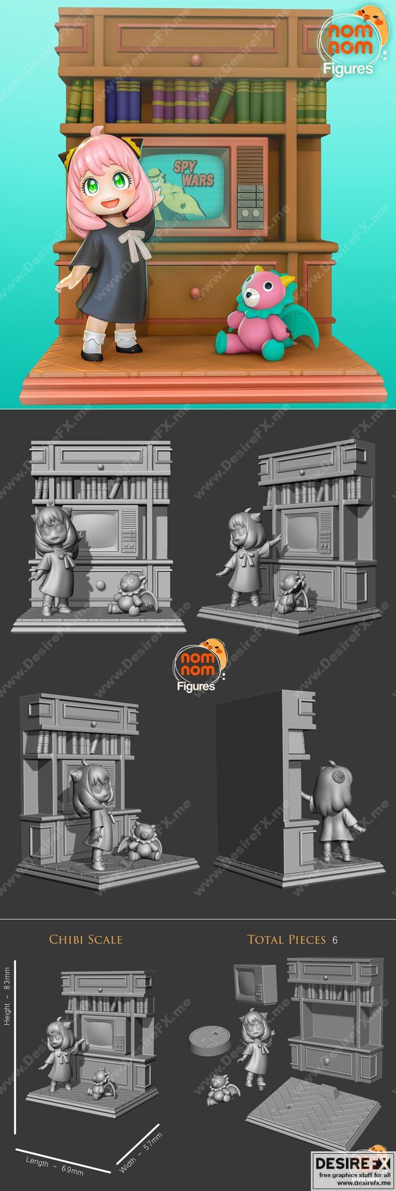 Anyforga 3D打印模型：动漫角色立体模型STL|Anya Forger – 3D Print Model STL
