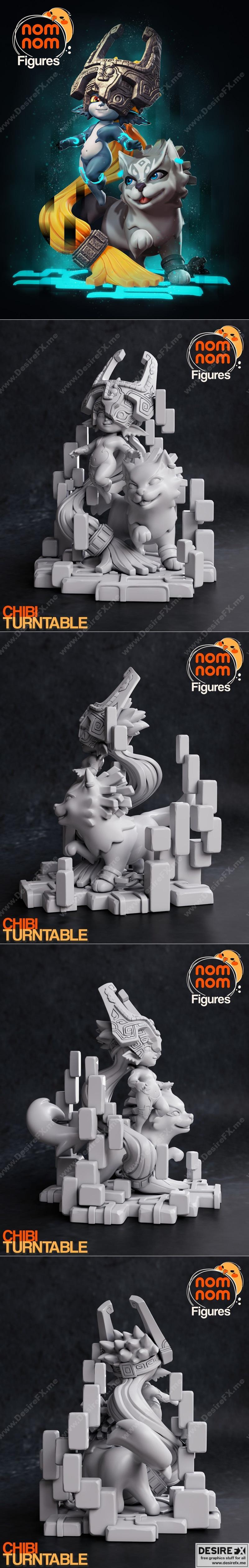 宝可梦3D打印模型小精灵米娜|Chibi Midna from Legend of Zelda – 3D Print Model STL