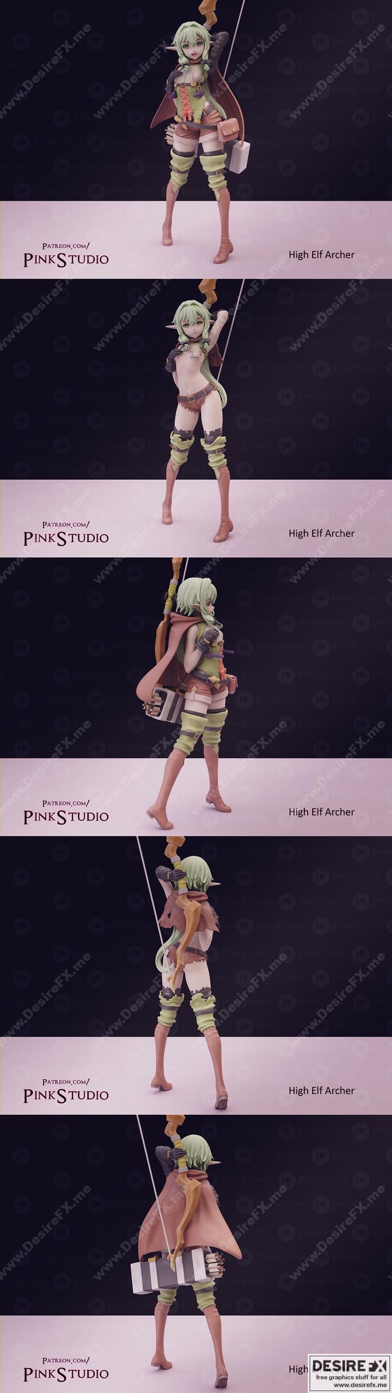高精灵弓手 - 3D打印模型|High Elf Archer – 3D Print Model STL