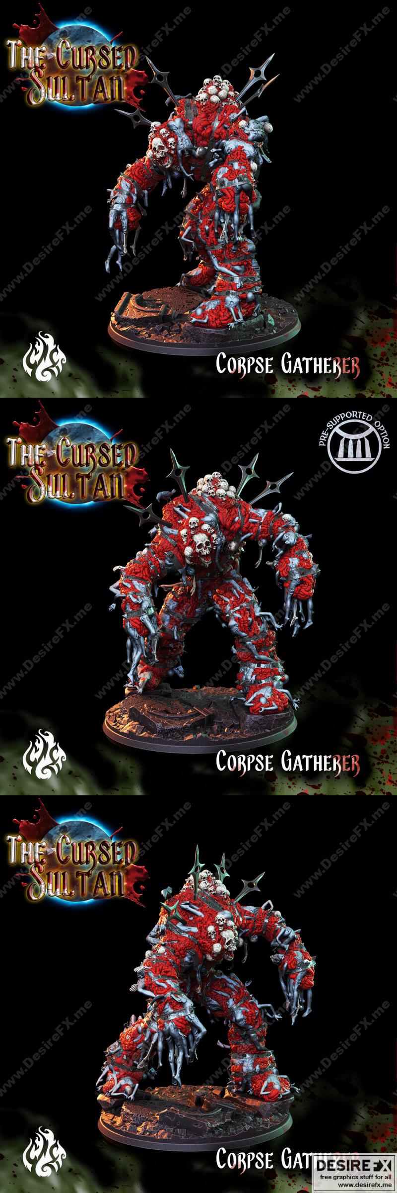 诅咒苏丹——尸收集者 3D打印模型|The Cursed Sultan – Corpse Gatherer – 3D Print Model