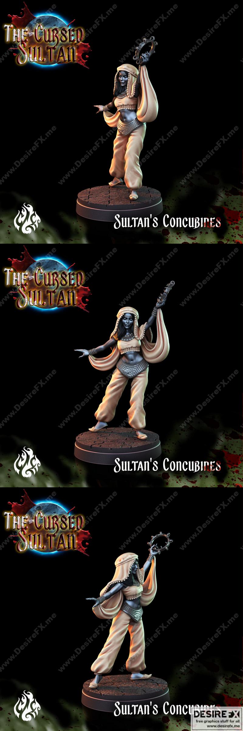 诅咒苏丹——苏丹妃嫔3D打印模型|The Cursed Sultan – Sultan’s Concubine 3 – 3D Print Model