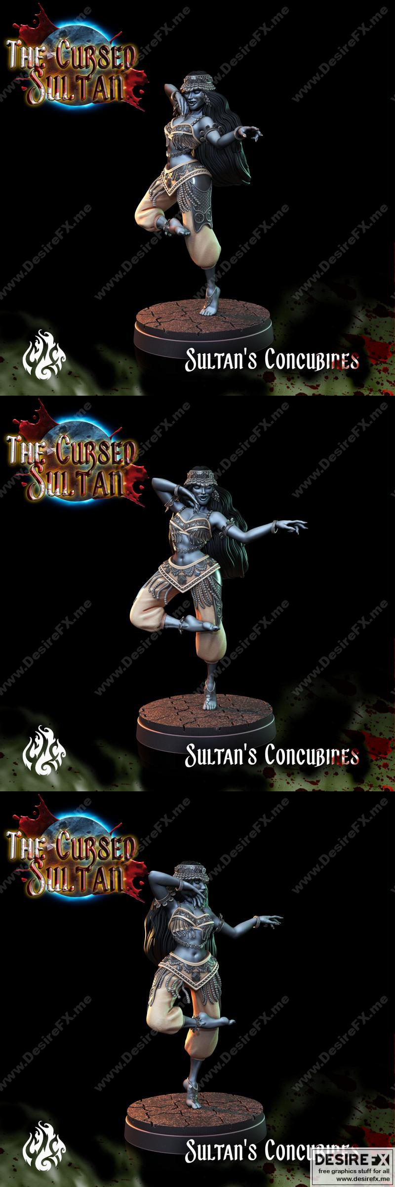 诅咒苏丹——苏丹妃子 3D打印模型|The Cursed Sultan – Sultan’s Concubine 1 – 3D Print Model