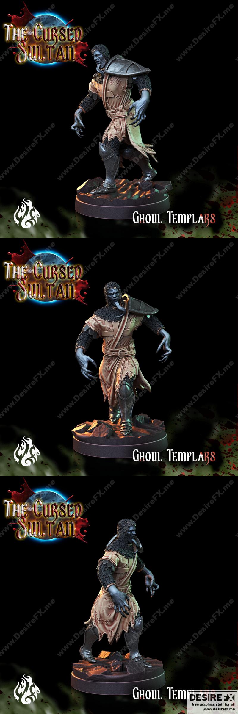 诅咒苏丹——鬼Templar 3D打印模型|The Cursed Sultan – Ghoul Templar 1 – 3D Print Model