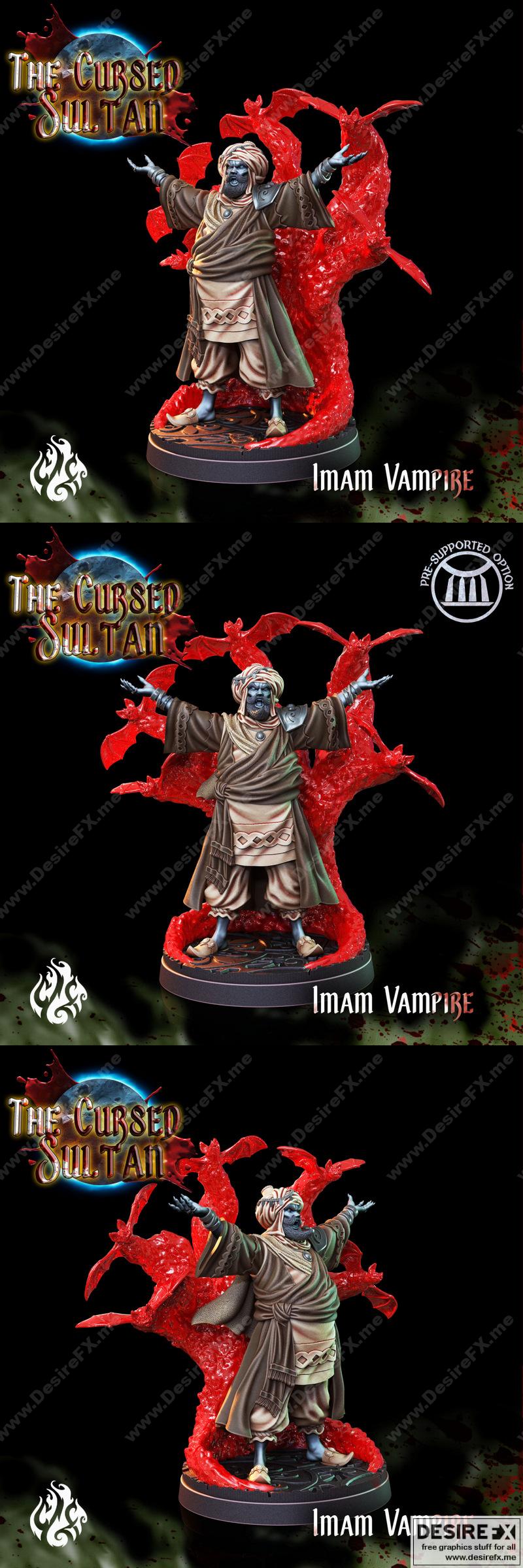 诅咒苏丹——伊玛目吸血鬼 3D打印模型|The Cursed Sultan – Imam Vampire – 3D Print Model