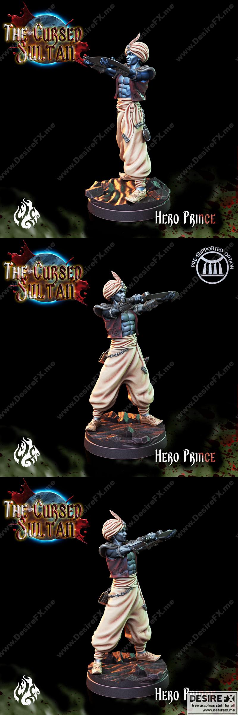 诅咒苏丹——英雄王子 3D打印模型|The Cursed Sultan – Hero Prince – 3D Print Model