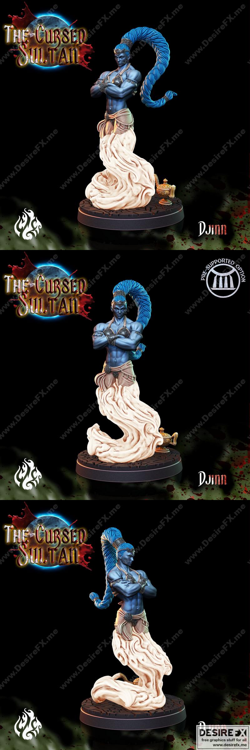 诅咒苏丹——精灵——3D打印模型|The Cursed Sultan – Djinn – 3D Print Model