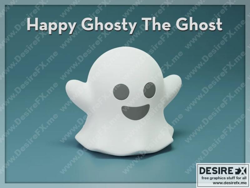 快乐幽灵——鬼魂——3D打印模型|Happy Ghosty – The Ghost – 3D Print Model STL