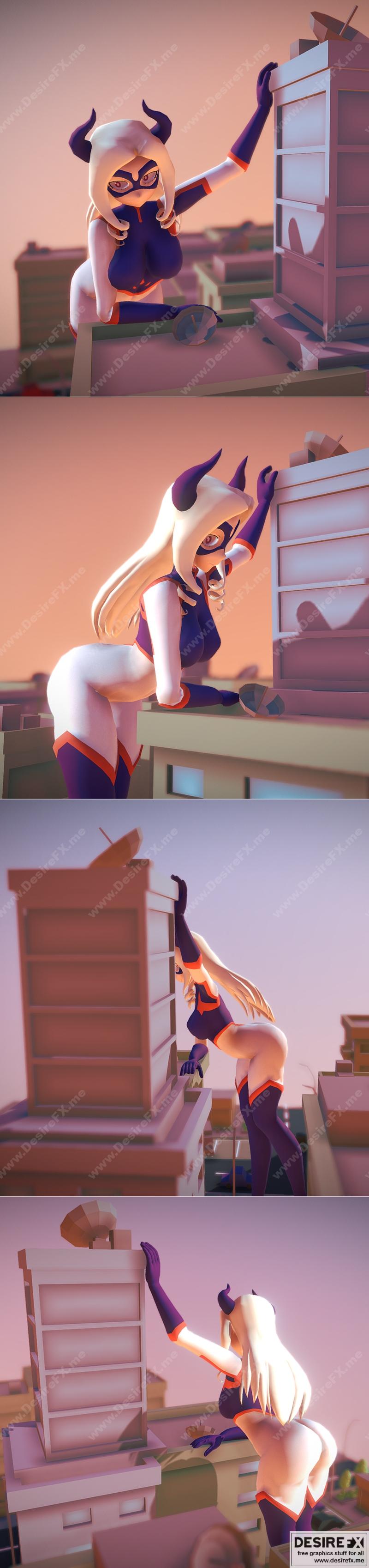 Mt. Lady - 我的英雄学院 - 3D打印模型|Mt. Lady – Boku no hero academia – 3D Print Model STL