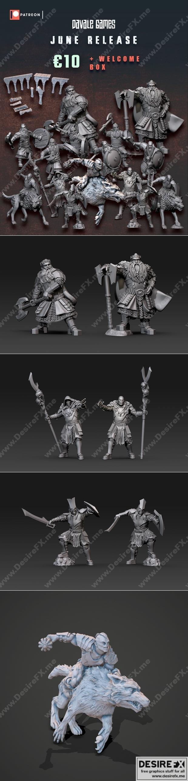 Davale Games 2021年3D打印模型：动漫游戏角色STL文件集|Davale Games June 2021 – 3D Print Model STL