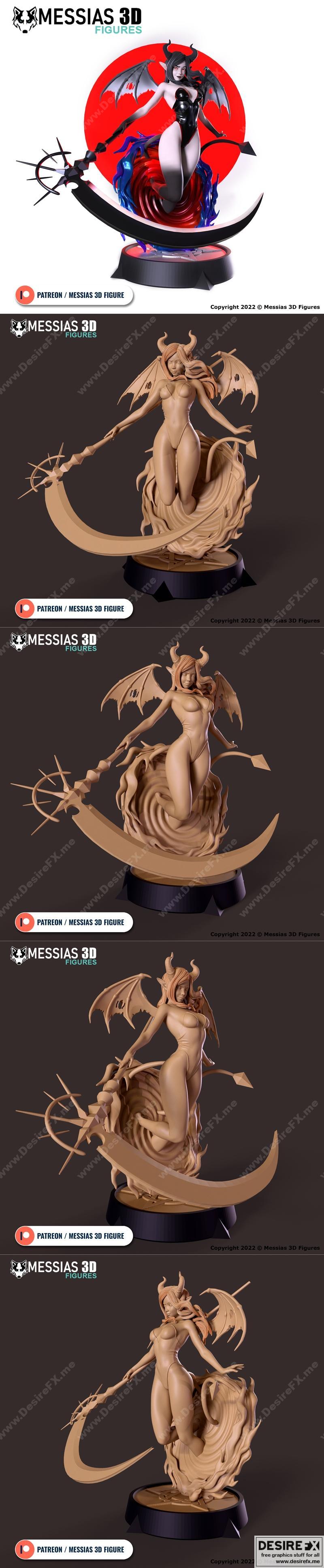 3D打印模型：动漫角色苏美尔女妖|Character Sucubus – 3D Print Model STL