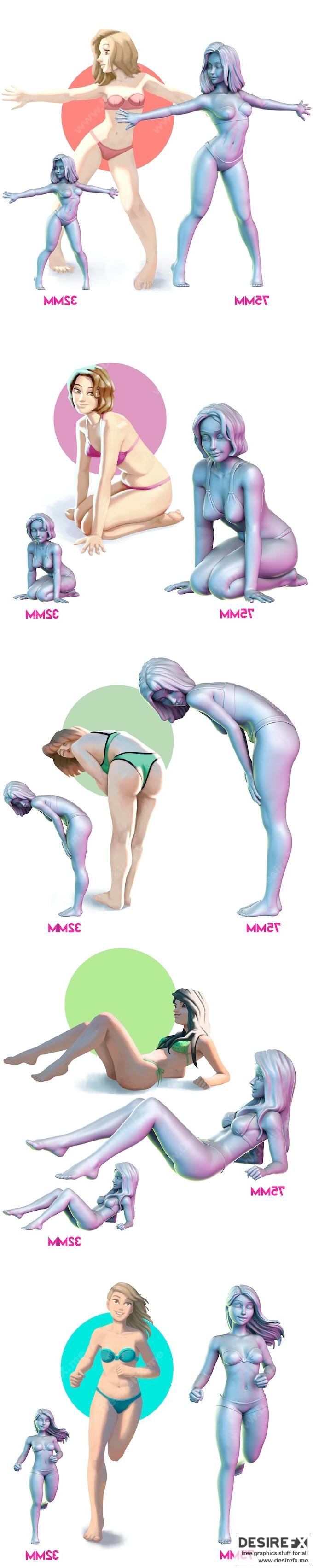 夏日时光 - 3D打印模型 - 动漫角色立体造型|Summer Time – 3D Print Model STL