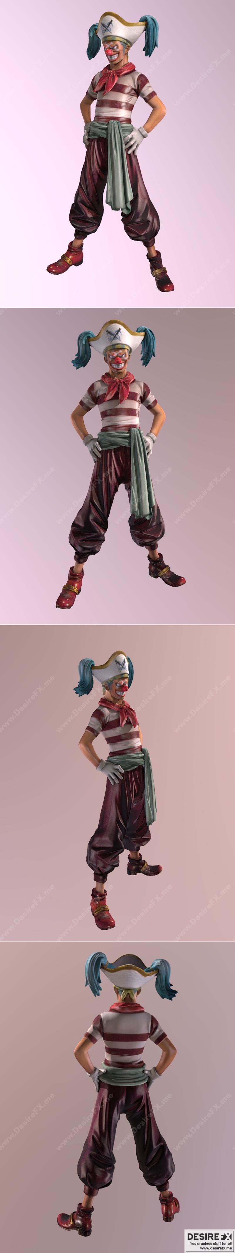 一拳超人 3D打印模型 柴郡猫|Buggy One Piece – 3D Print Model STL