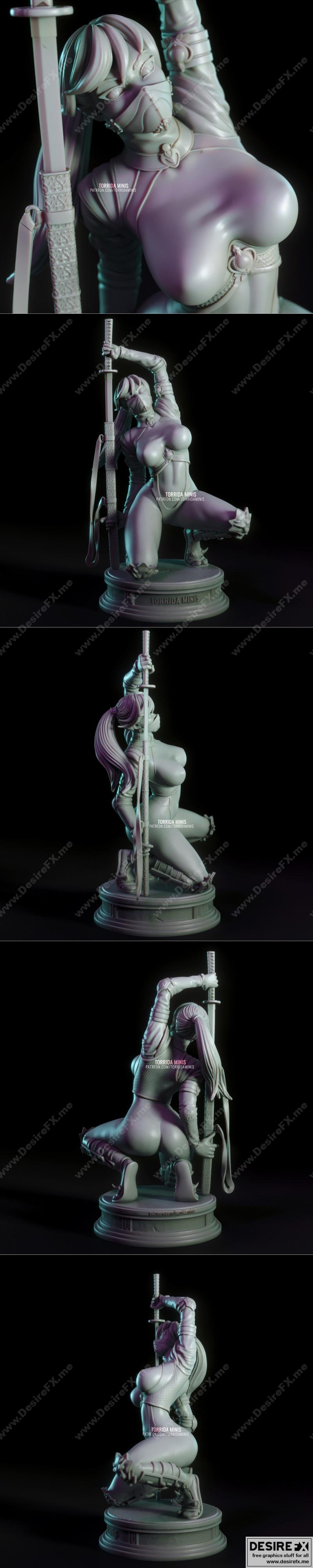 萨拉 - 热情迷你模型 - 3D打印雕塑|Sara – Torrida Minis – 3D Print Model STL