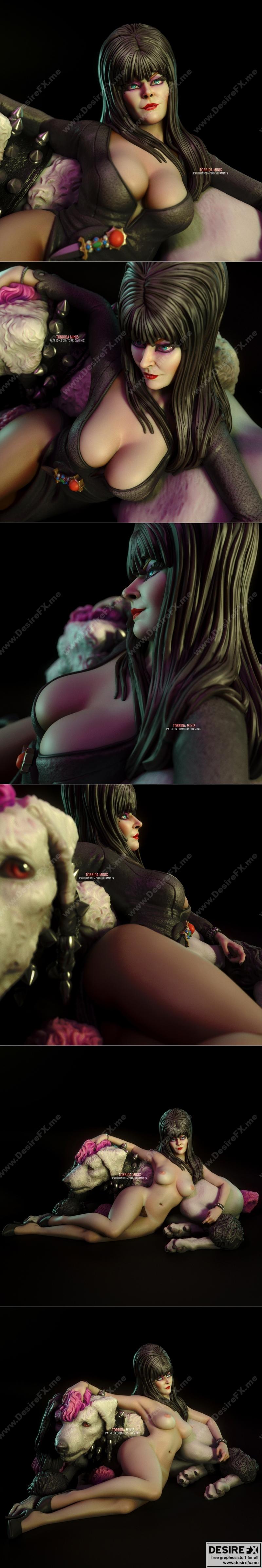 Elvira 热情迷你模型 3D打印版|Elvira – Torrida Minis – 3D Print Model STL