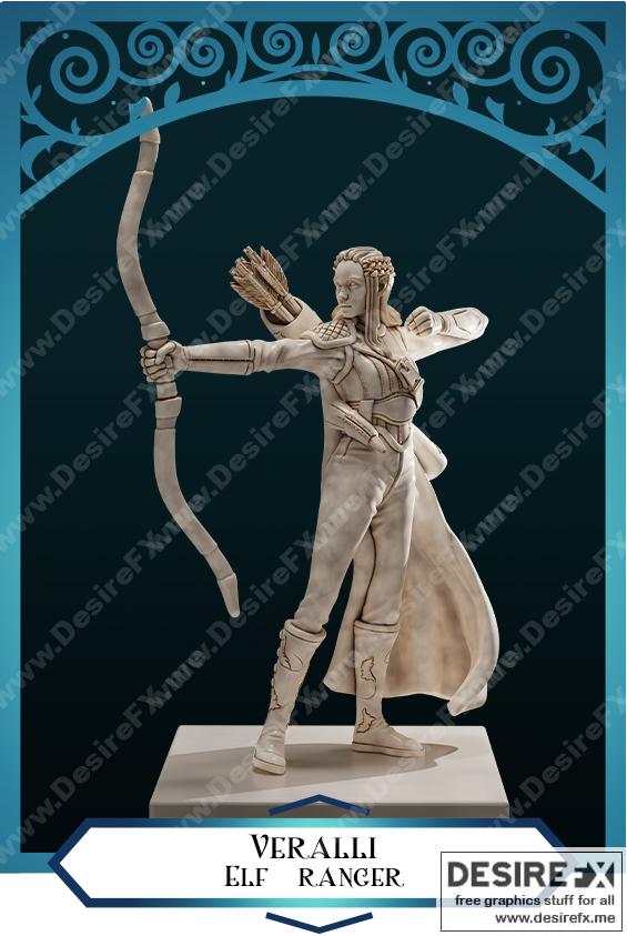 Veralli 伊尔精灵游侠 3D打印模型|Veralli – Elf Ranger – 3D Print Model STL