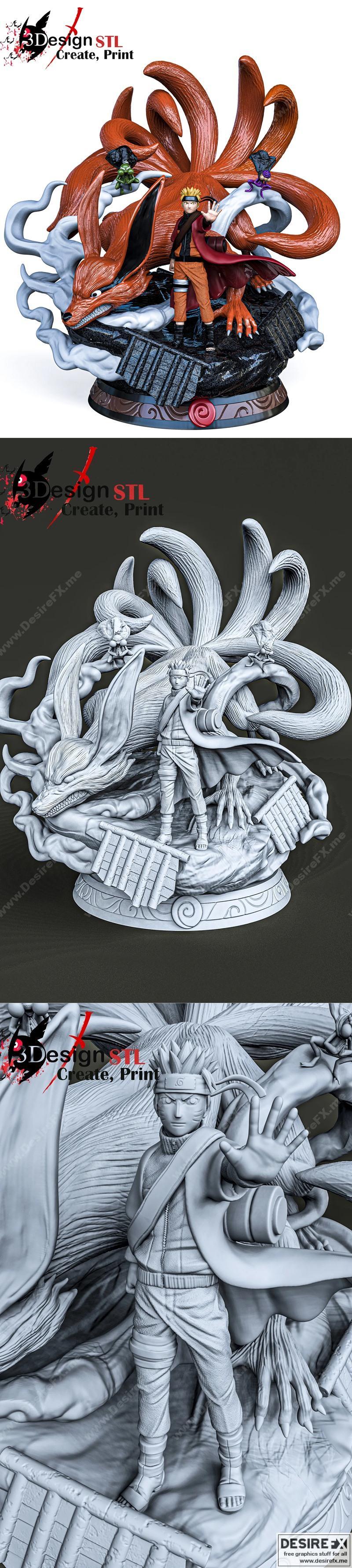 火影忍者九尾妖狐 3D打印模型|Naruto And Kyubi NEW – 3D Print Model STL
