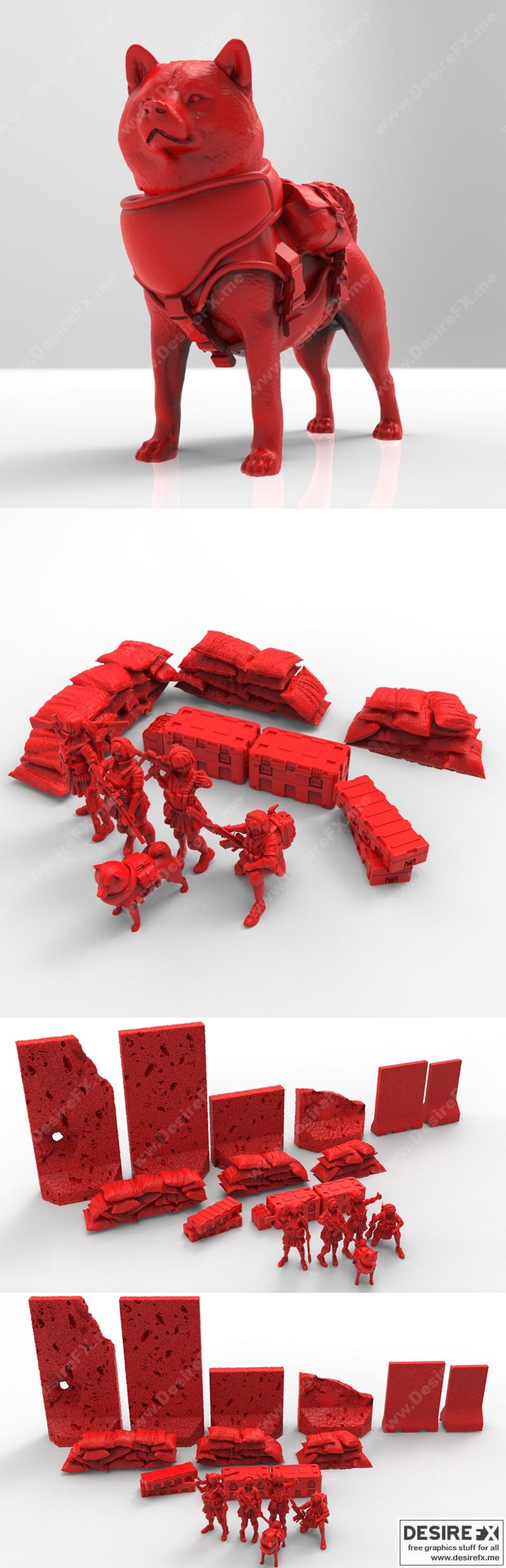 Turnbase迷你模型 - 高考战术 - 3D打印模型|Turnbase Miniatures – Gakou Tactics – 3D Print Model STL