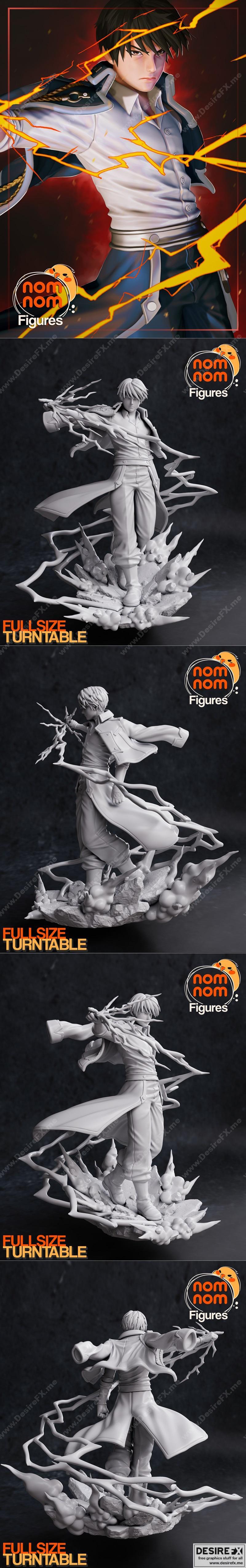 《钢之炼金术师》罗伊·马斯坦比3D打印模型|Roy Mustang – FMA – 3D Print Model STL