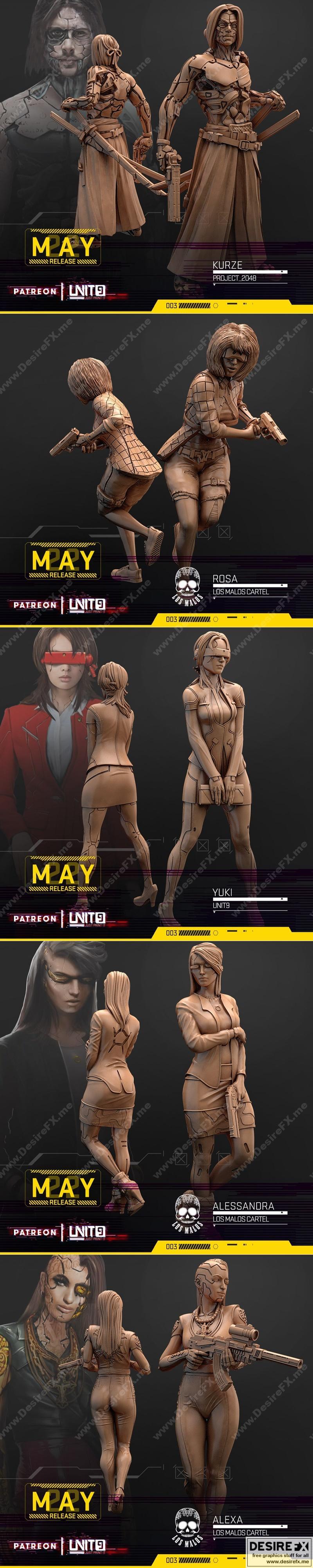 Unit 9 2022 3D打印模型：赛博朋克2077-艾达·瓦尔基里|Unit 9 May 2022 – 3D Print Model STL