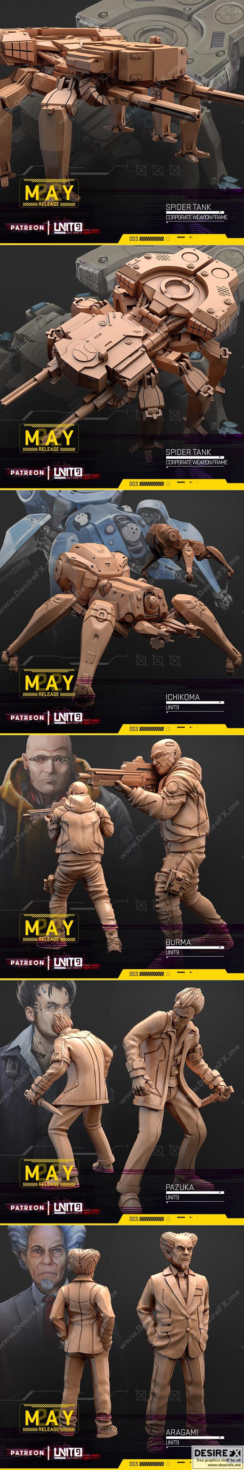 Unit 9 2022 3D打印模型：赛博朋克2077-艾达·瓦尔基里|Unit 9 May 2022 – 3D Print Model STL