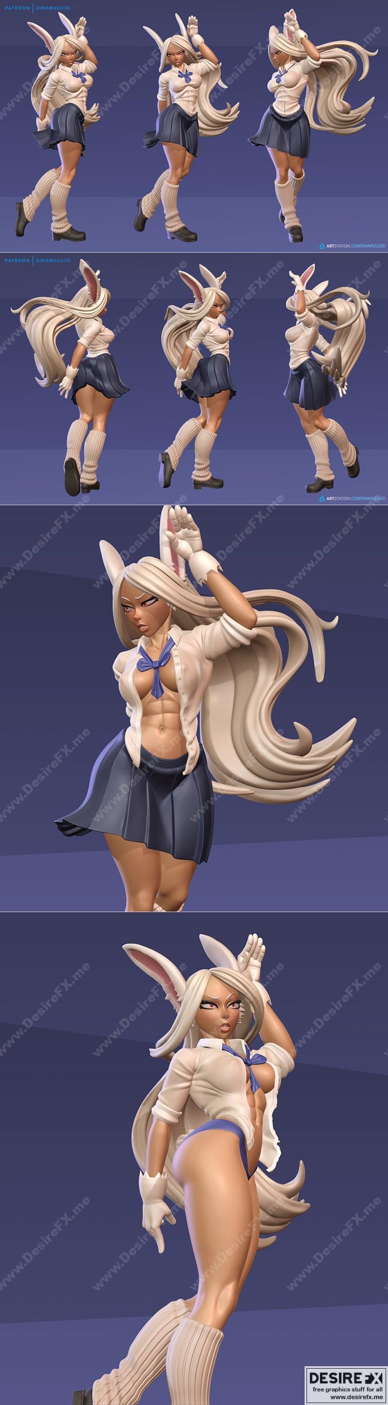 我的英雄学院 - 米尔科兔子 - 学校 - 3D打印模型|My Hero Academia – Rabbit Mirko – School – 3D Print Model STL