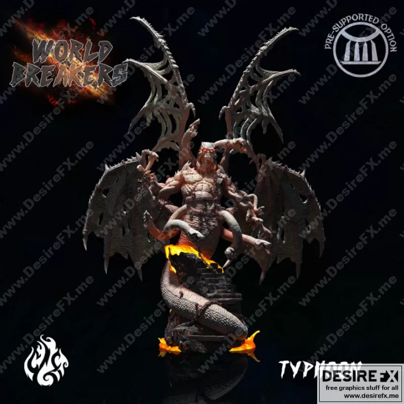 台风破坏者3D打印模型|World Breakers Typhoon Loyalty Reward Supported – 3D Print Model STL