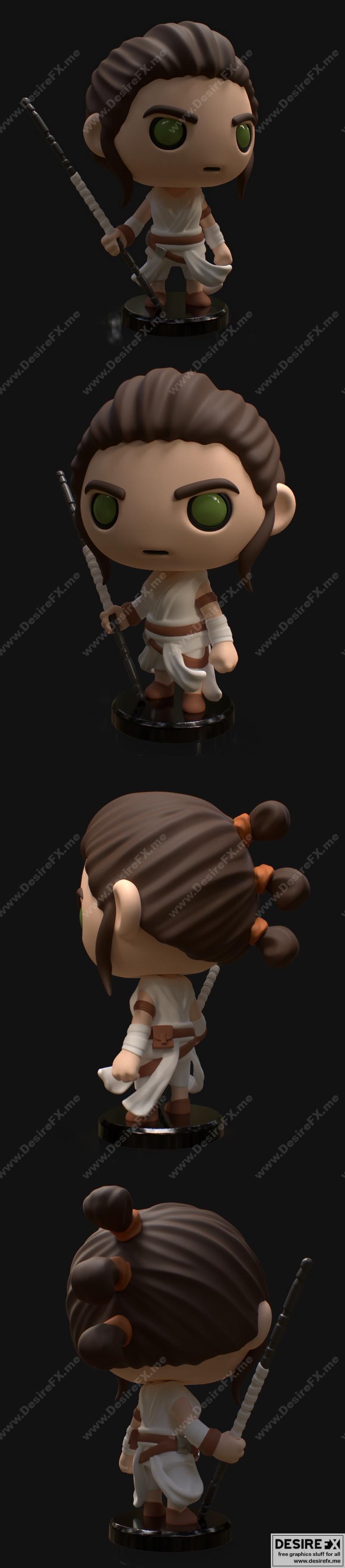 PlaKit -星球大战 -蕾雅 3D打印模型|PlaKit – Star Wars – Rey